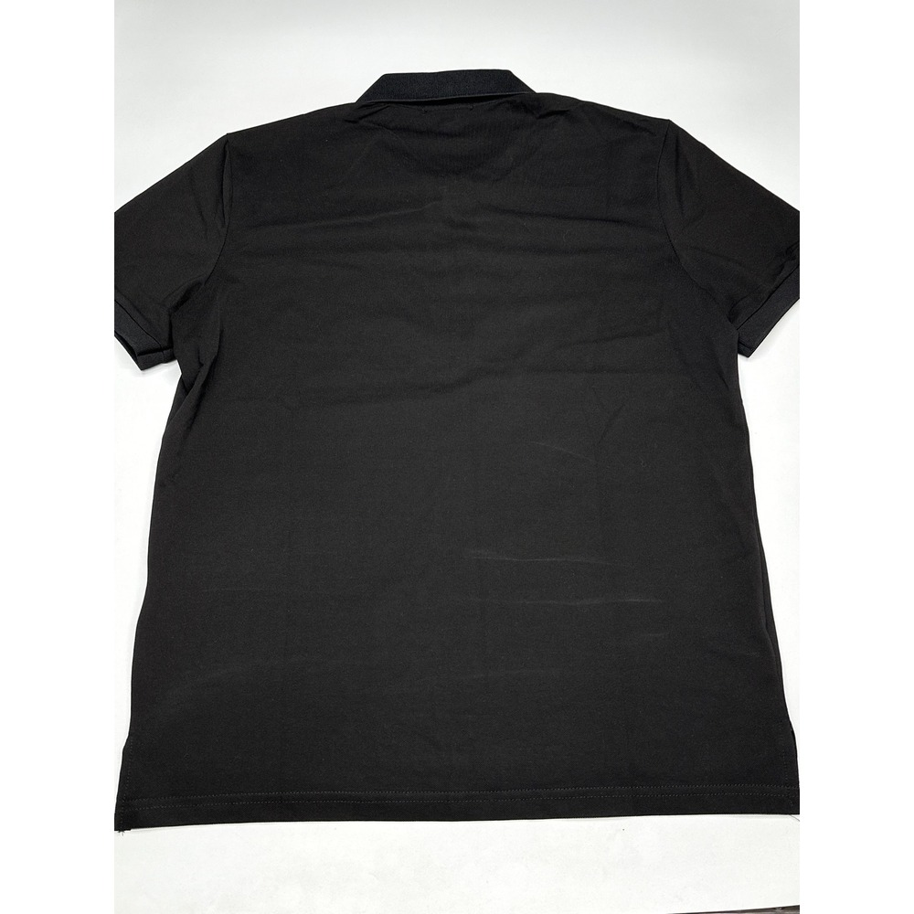 Versace Black Polo Shirt Gold Medusa Zipper Short Sleeve Menswear Large - Picture 7 of 8